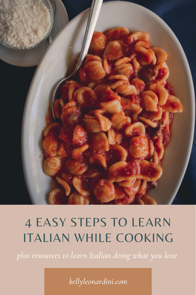 4 Easy steps to learn Italian while Cooking